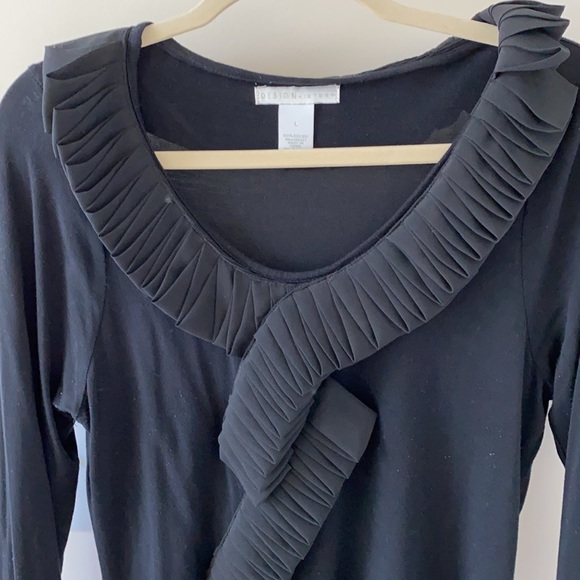 Black Ruffle Tee - Picture 2 of 4